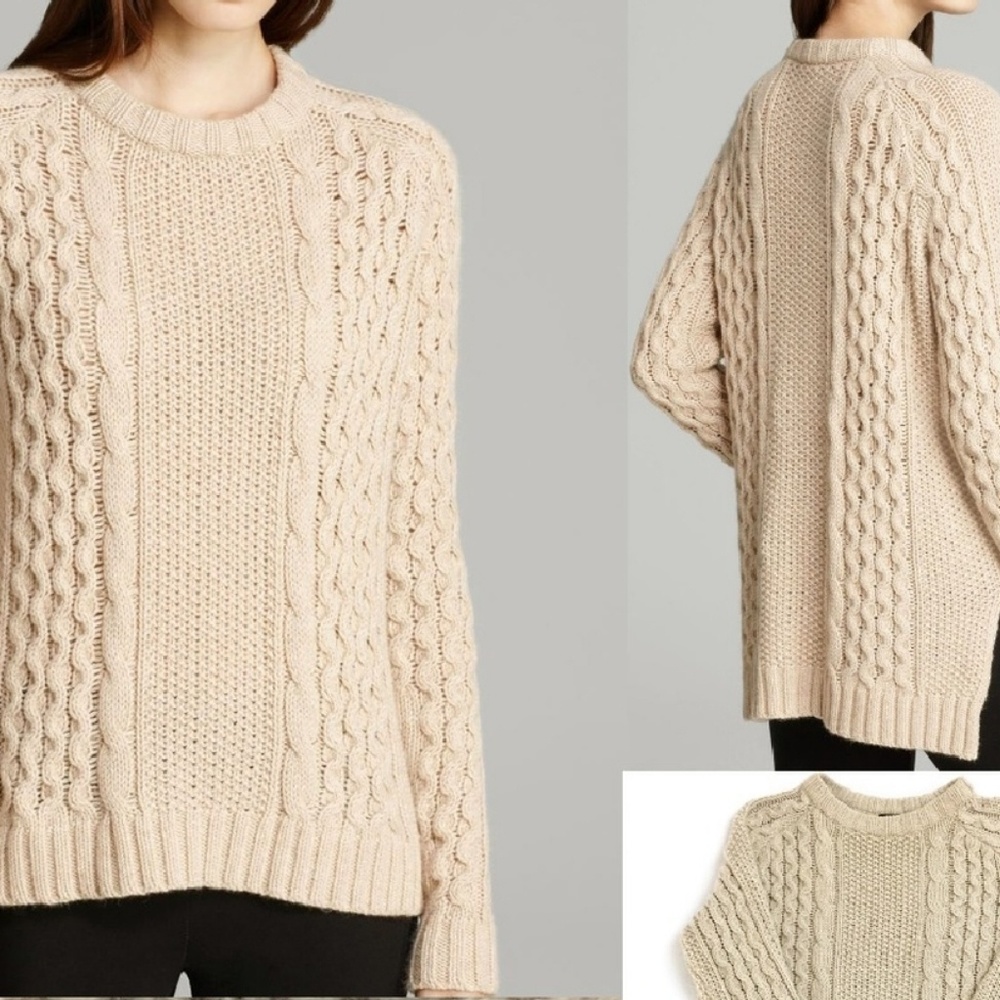 Theory alpaca Aria Innis blend cable sweater